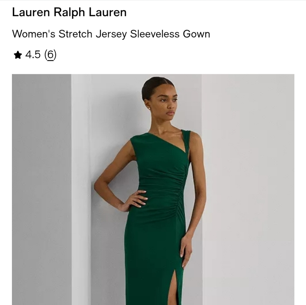Ralph Lauren NWT Elegant Green Evening Gown